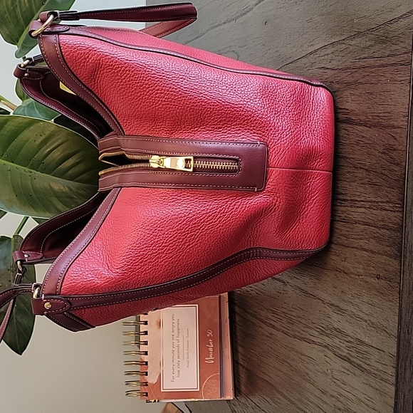 EUC Coach Kristy Red Apple Colorblock - Picture 5 of 16